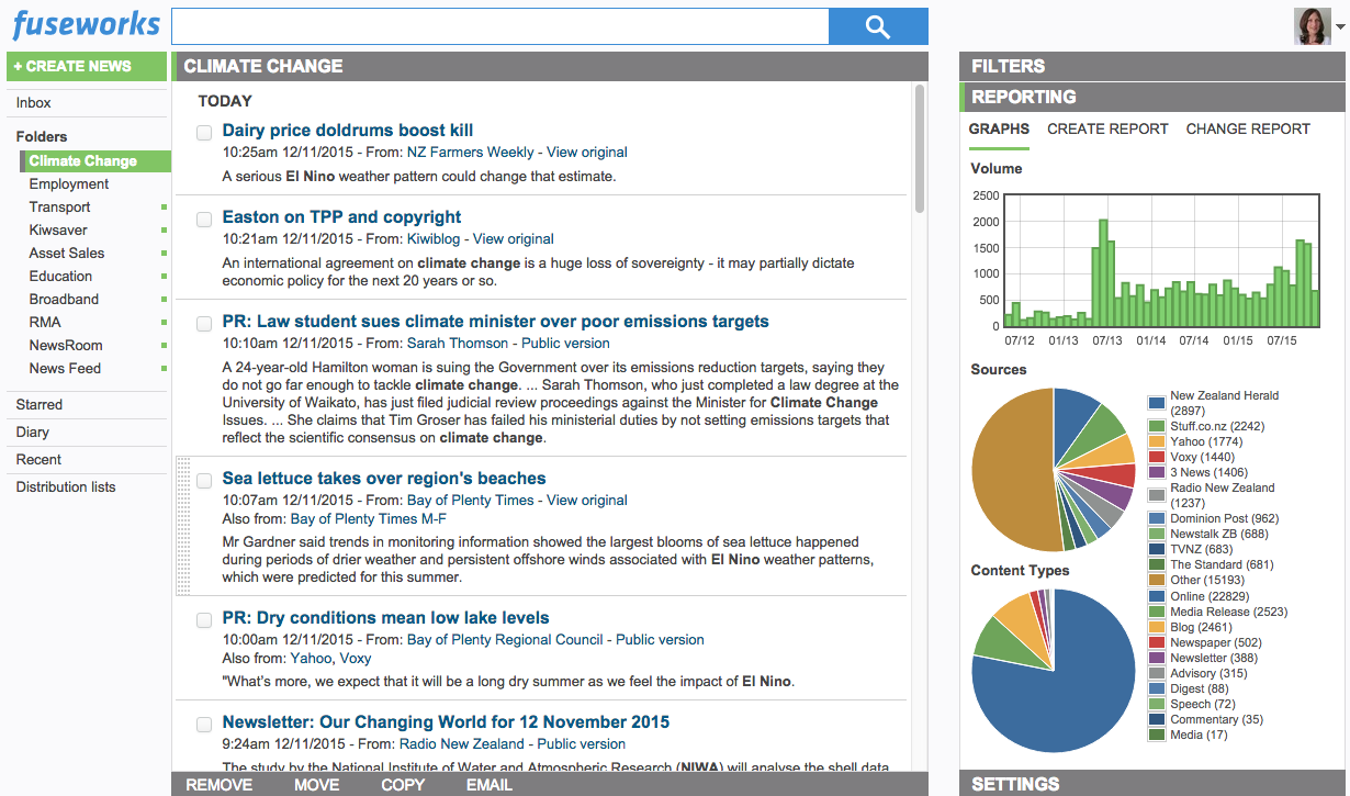 Media monitoring - real-time tracking